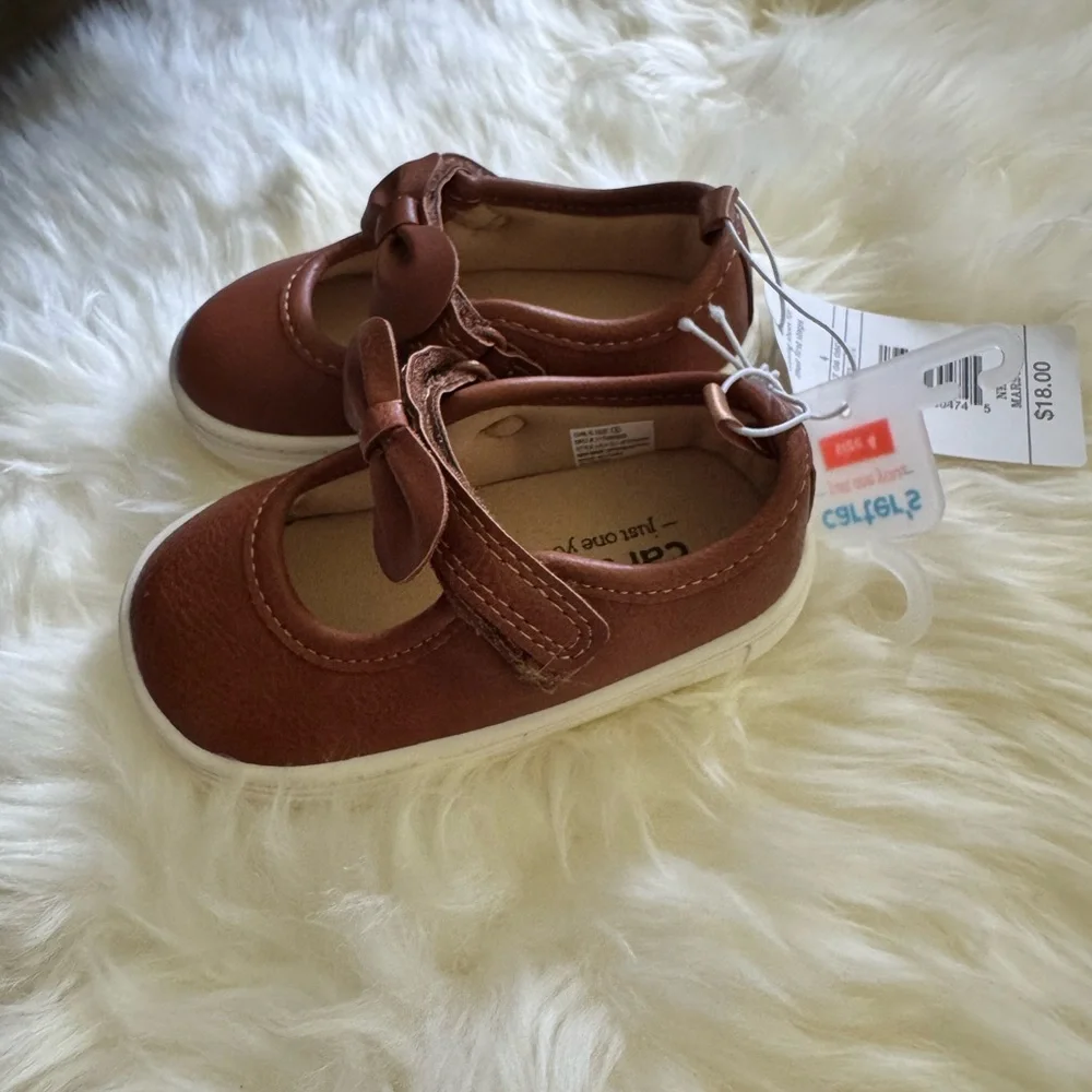 Carter's Brown Baby Shoes with Bow